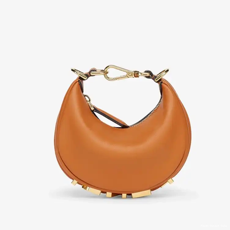 Affordable Calf Hobo Bag Fendi Brown In Fendigraphy Leather Nano 0702